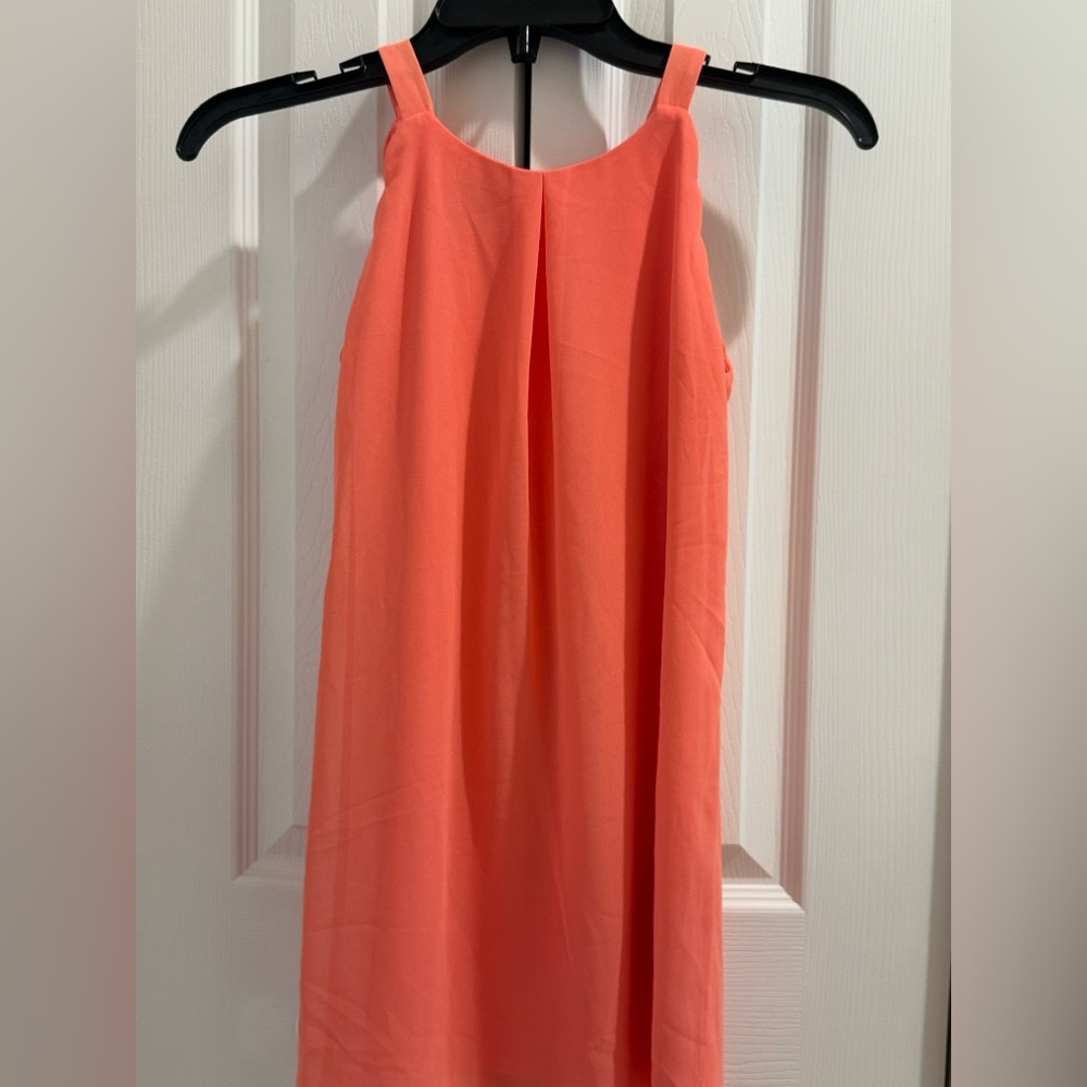 Ally B Vibrant Coral Backless Dress
